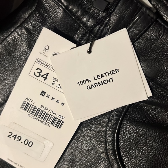 Women Zara Leather Pants Limited Edition Size 2